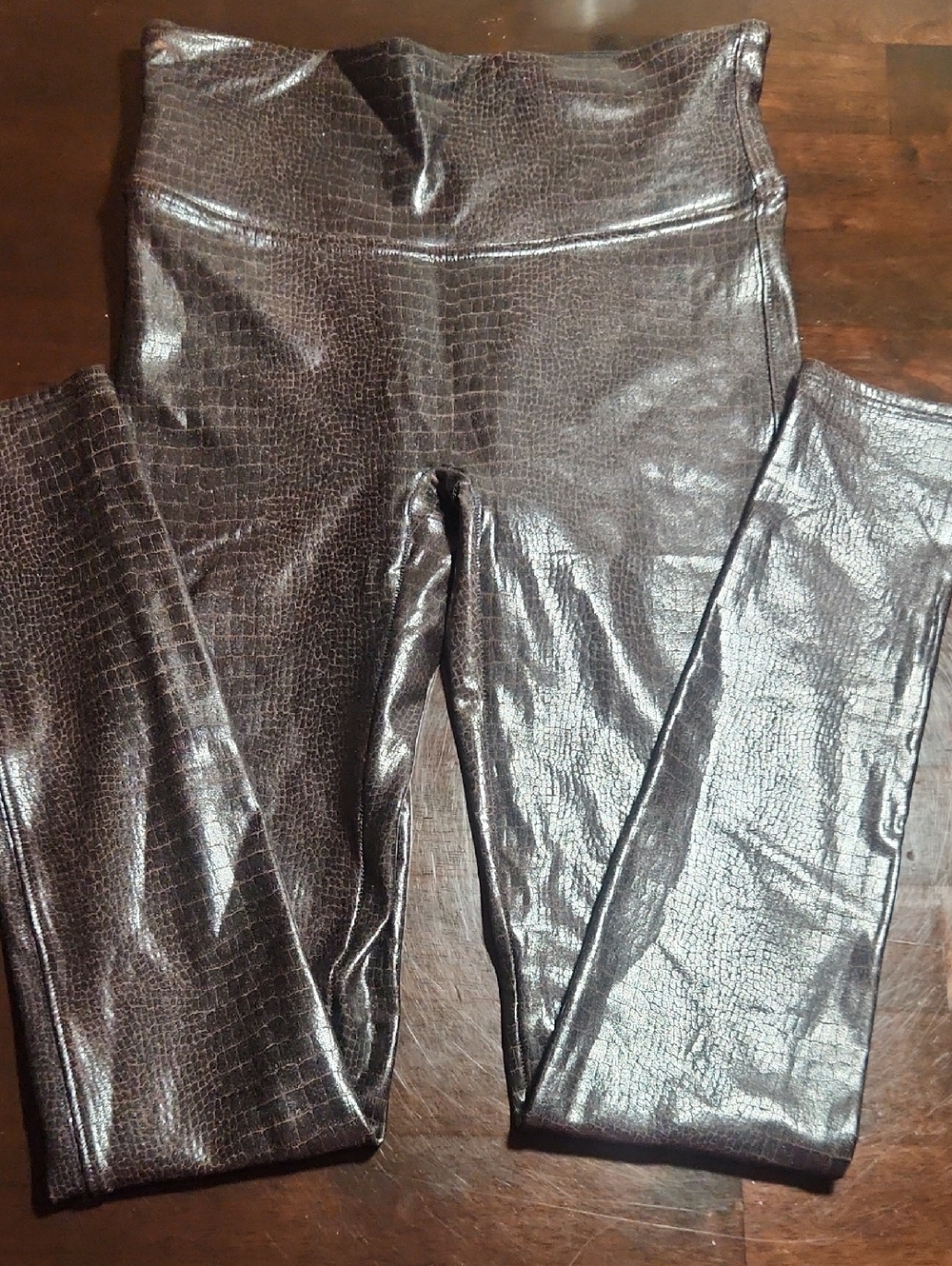Brown Croc Design Leggings